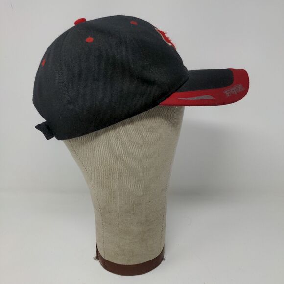 Fox Racing Strapback Hat Black Red One Size Big Embroidered Logo - Picture 6 of 11